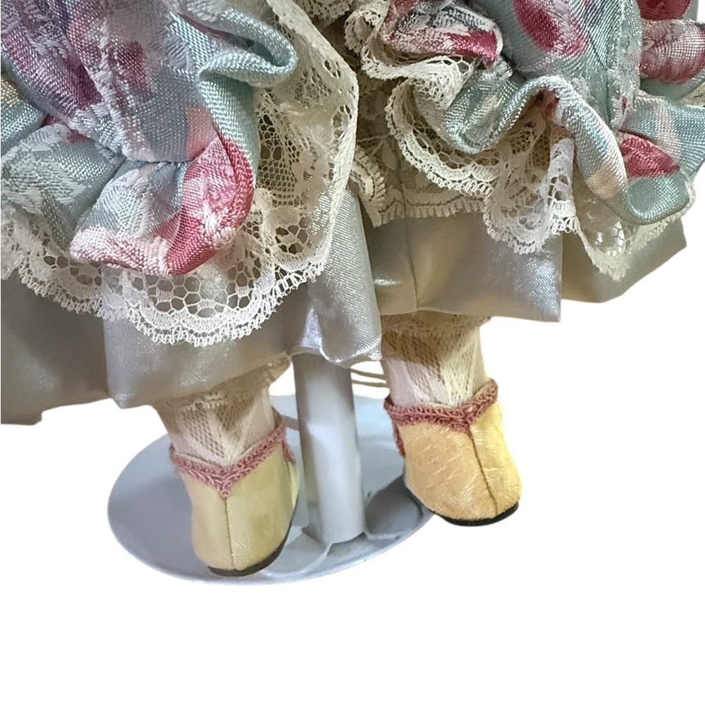 Portia Porcelain Doll with Pink and Lace Dress - Picture 13 of 16